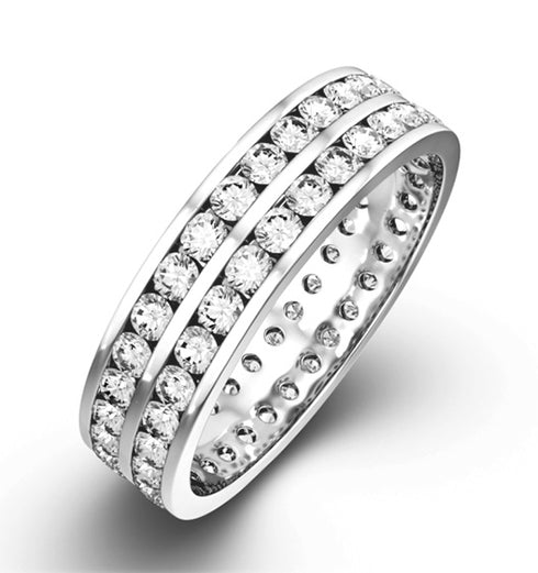 Mens 1ct G/Vs Diamond Platinum Full Band Ring